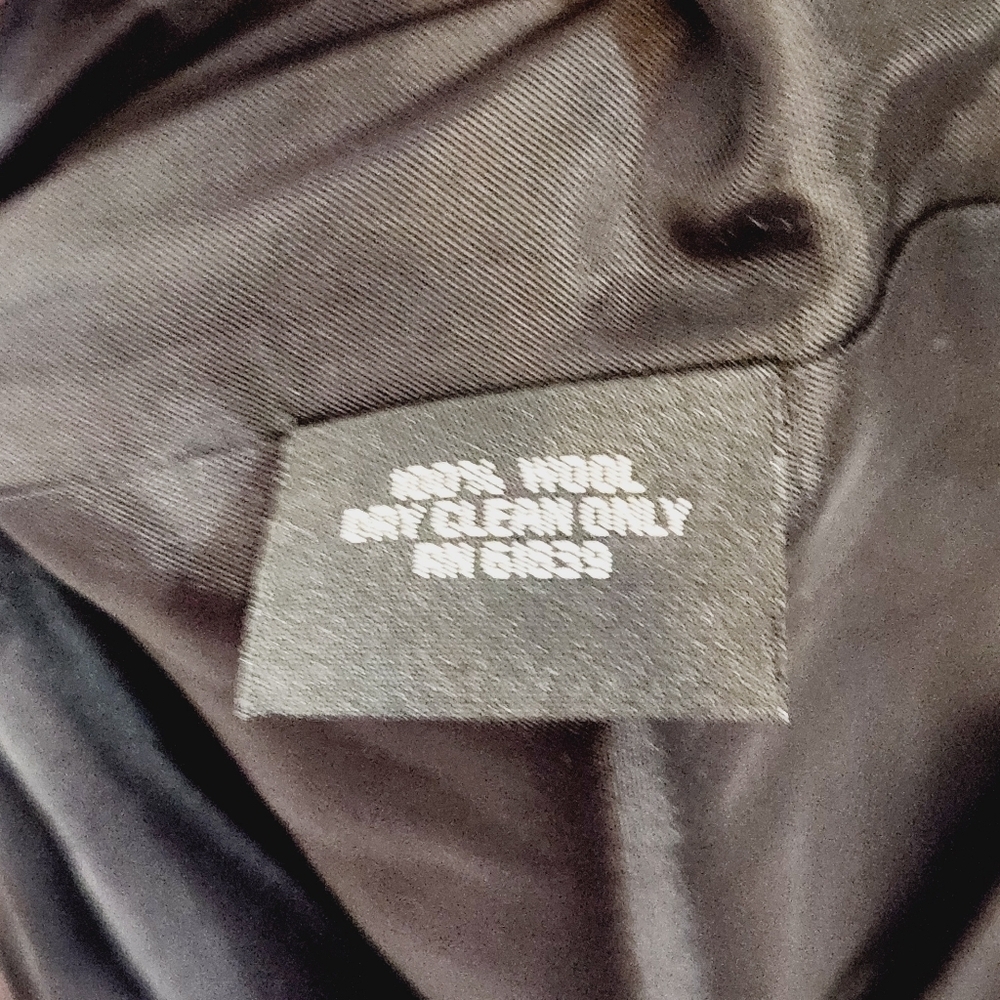 Jôn Jones Of NY NWT Black Wool Empire Plunge Faux Wrap Style Lbd Cocktail - Picture 12 of 13